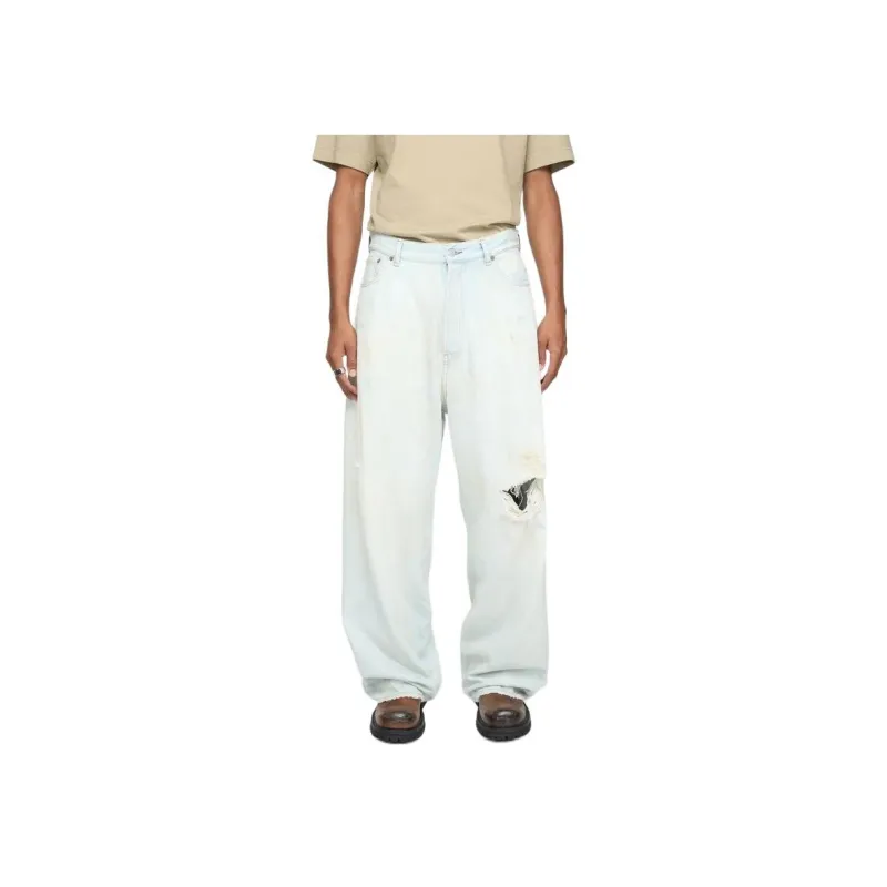 Acne Studios Wide Leg Distressed Jeans-1