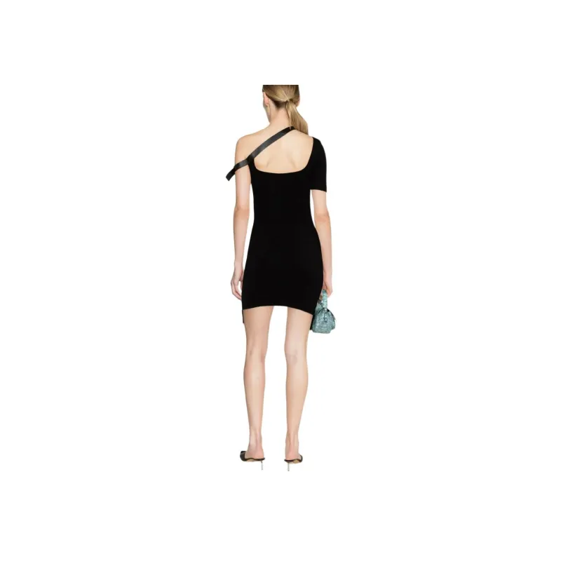 Courrèges Strap detail Asymmetric Mini Dress-0