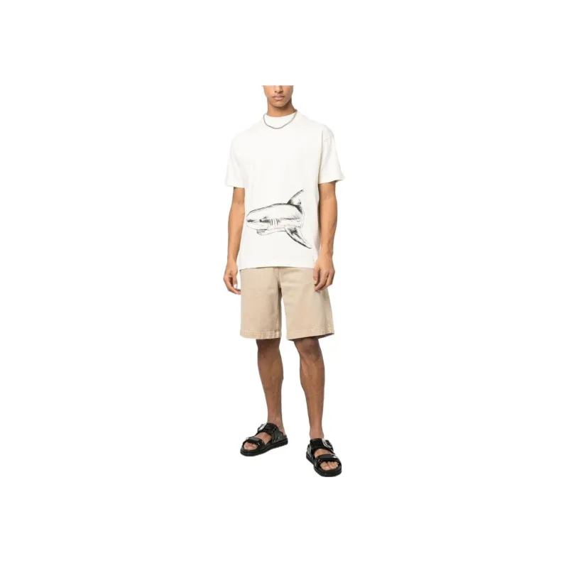 PALM ANGELS Broken Shark Classic T Shirt-1