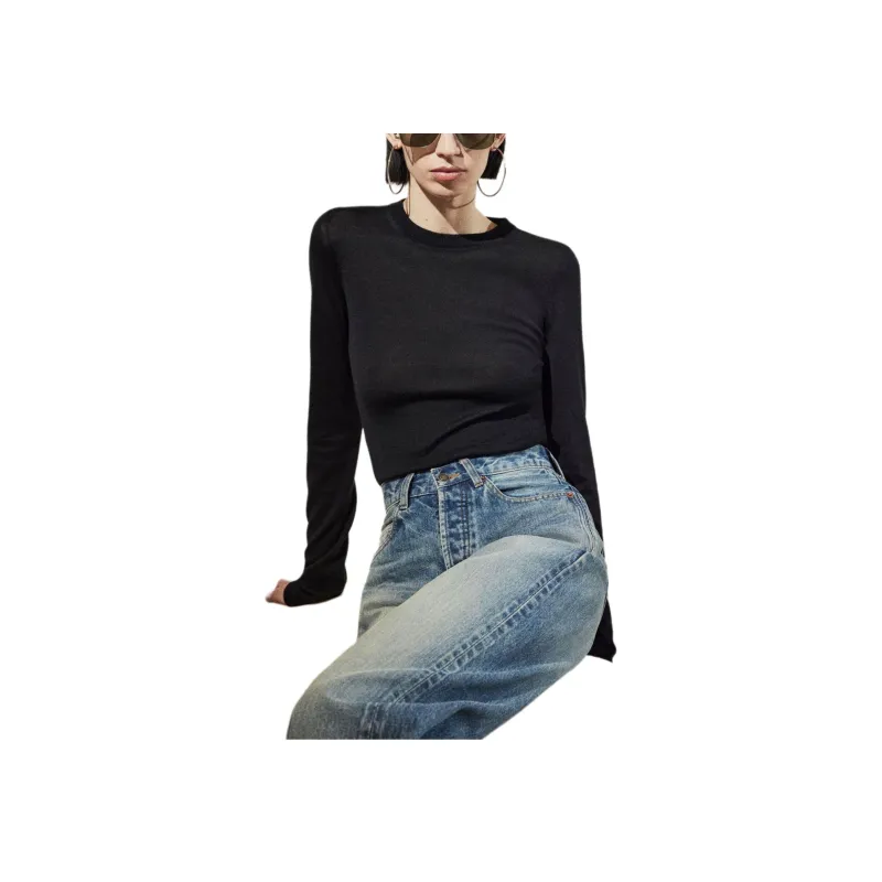 SAINT LAURENT Crewneck Knitted Jumper-2