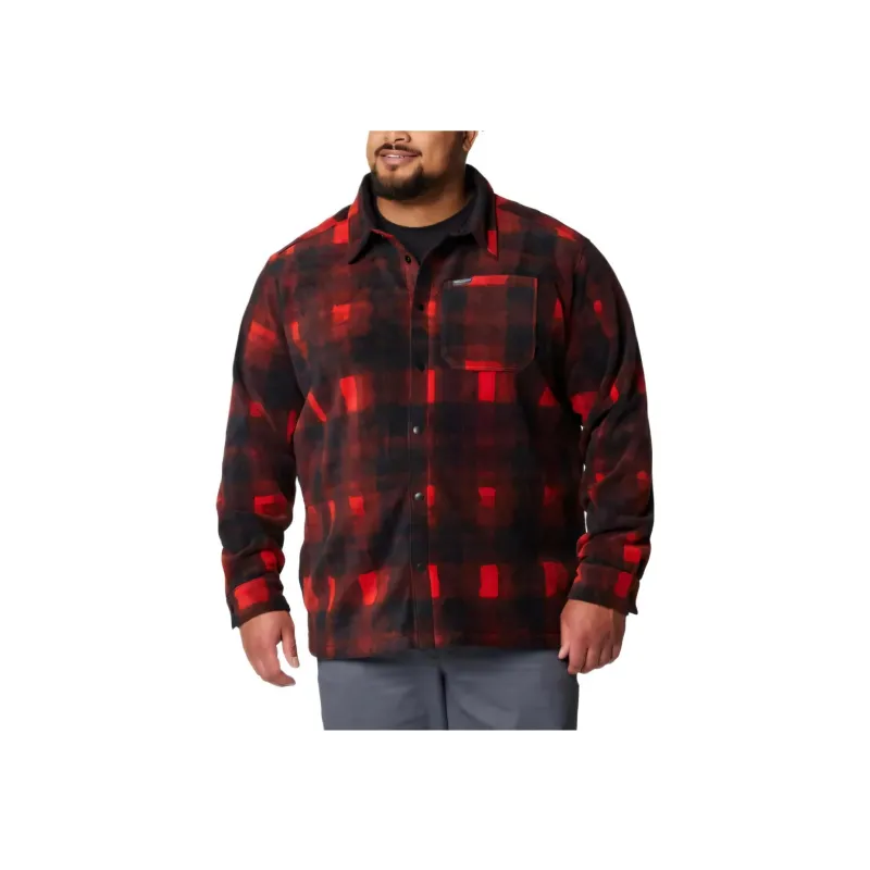 Columbia Steens Mountain Printed Fleece Shirt Jacket Jacket Men's Sail Red-0