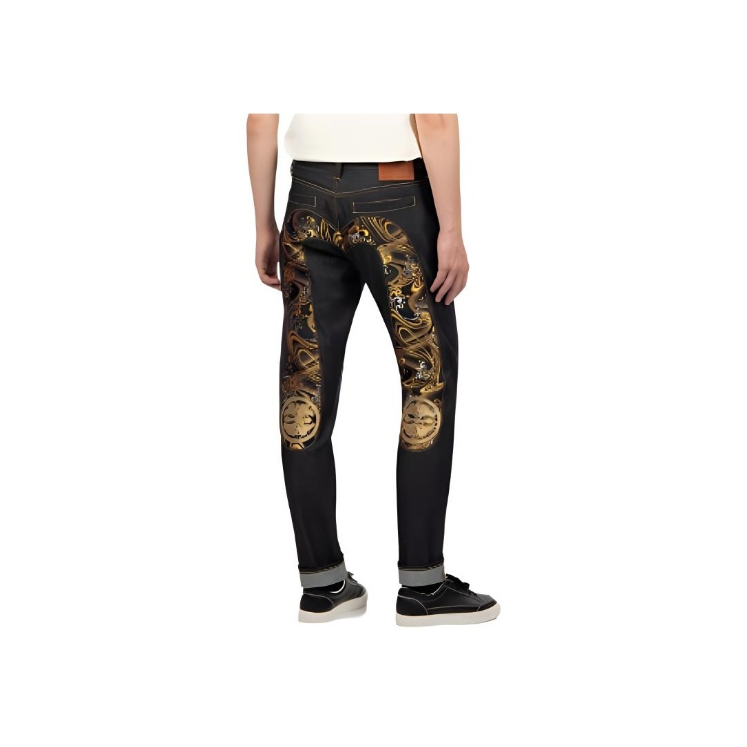 EVISU Jeans Men Denim Blue - POIZON