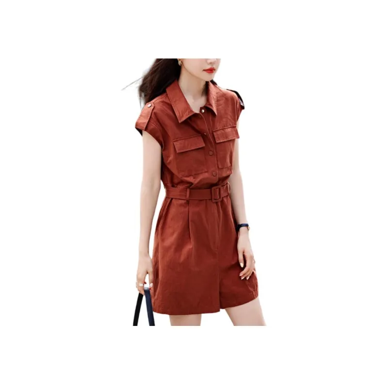 Mo Han Yi Mei Jumpsuit Women's Vintage Red-0