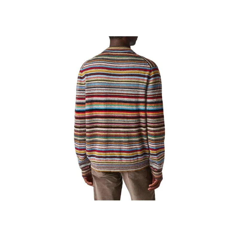 Paul Smith Signature Stripe V Neck Cardigan-2