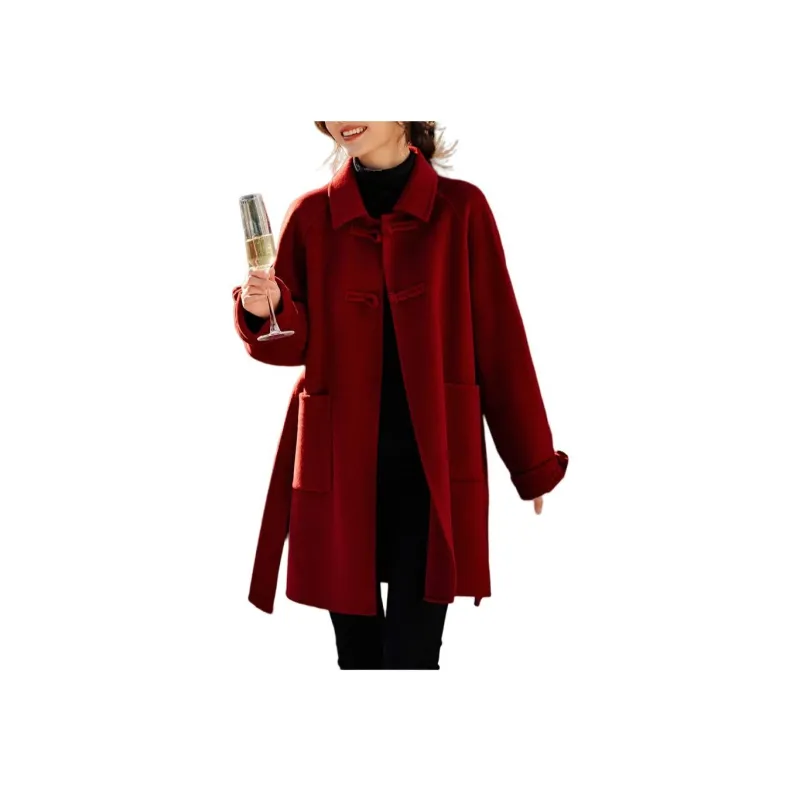 XWI Coats Women's Burgundy-2