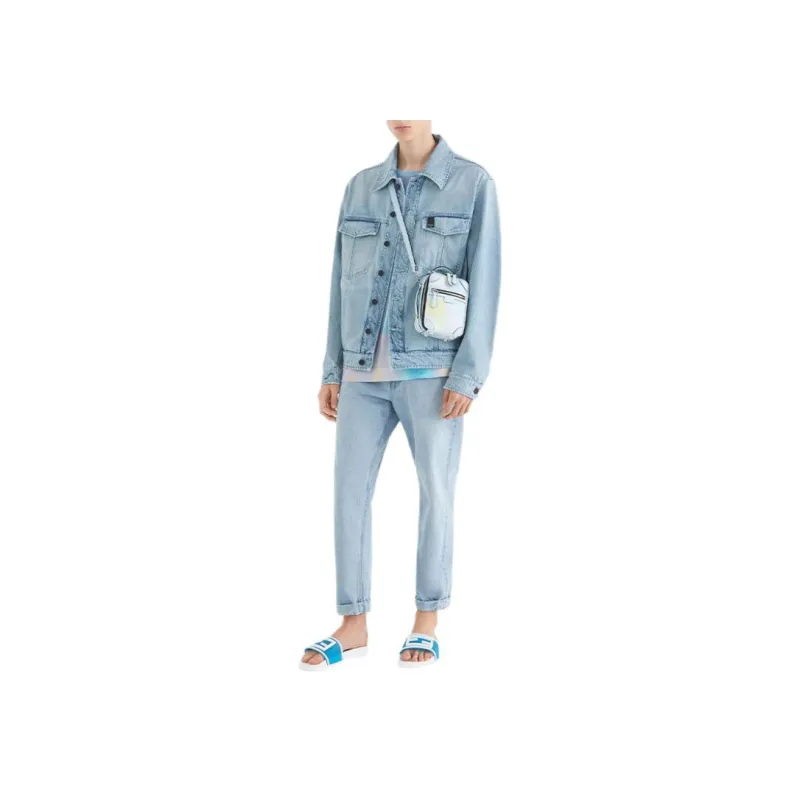 FENDI SS22 Denim Jacket Men's Light Blue-2