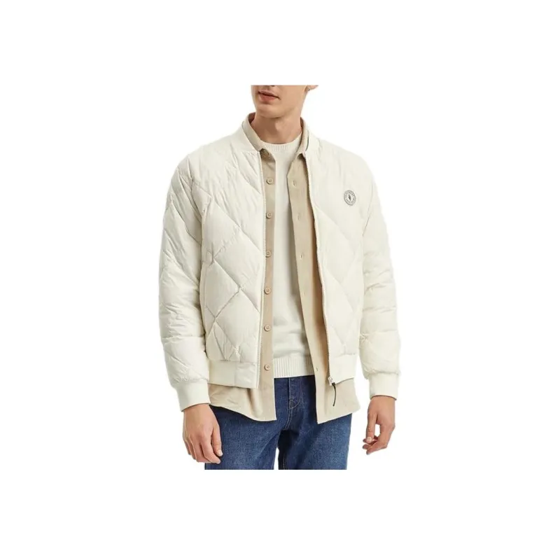 Skechers Diamond Series Down Jacket Men's Tofu White-2