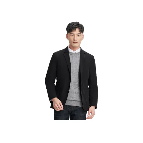 TRIES 블랙 남성 다운 재킷