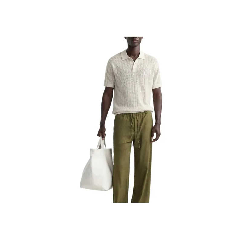 ZARA Polo Shirts Men Beige-2