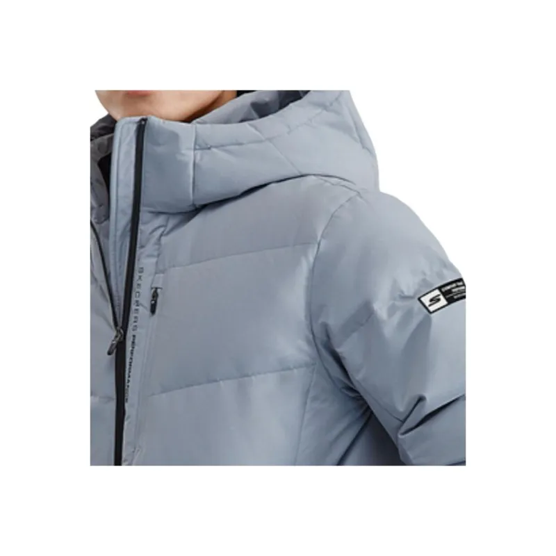 Skechers Sports Life Collection Down Jacket Men's Trade Wind Gray-3