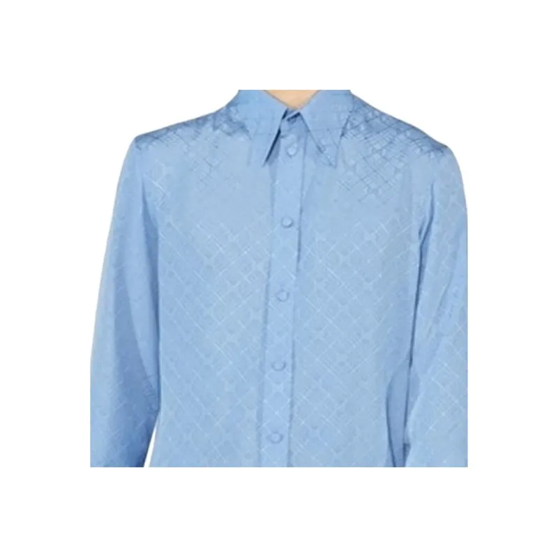 GUCCI X Harry Styles Co branded FW22 Shirt Men's Blue-5