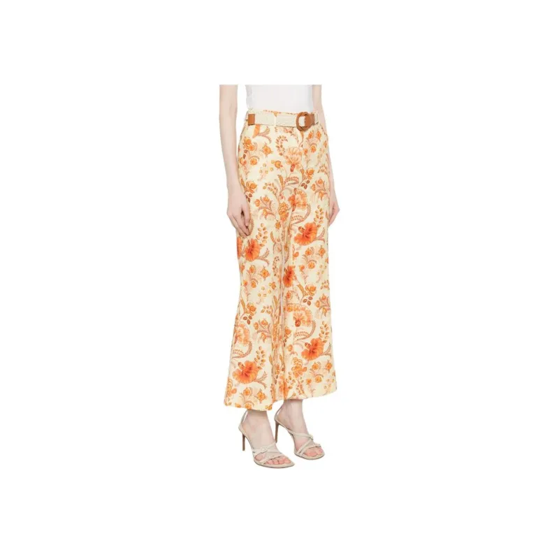 Zimmermann Junie Floral print Linen Trousers-1