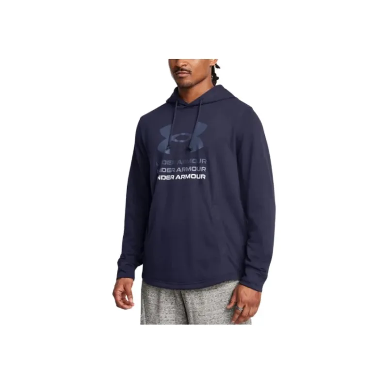 Under Armour Rival Terry Graphic Hoodie Sweatshirt Men's Midnight Navy-2