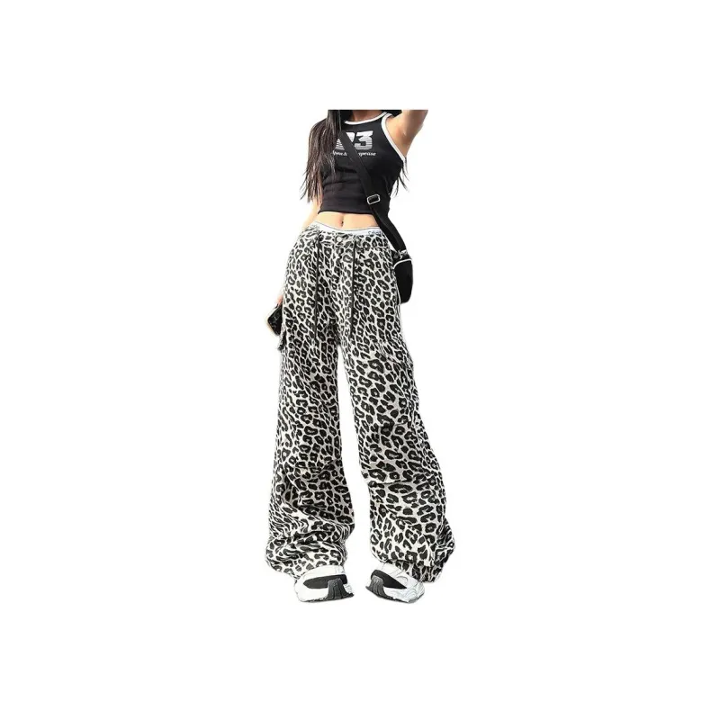 7 SEVFUN Jeans Women's Gray Leopard Print-0