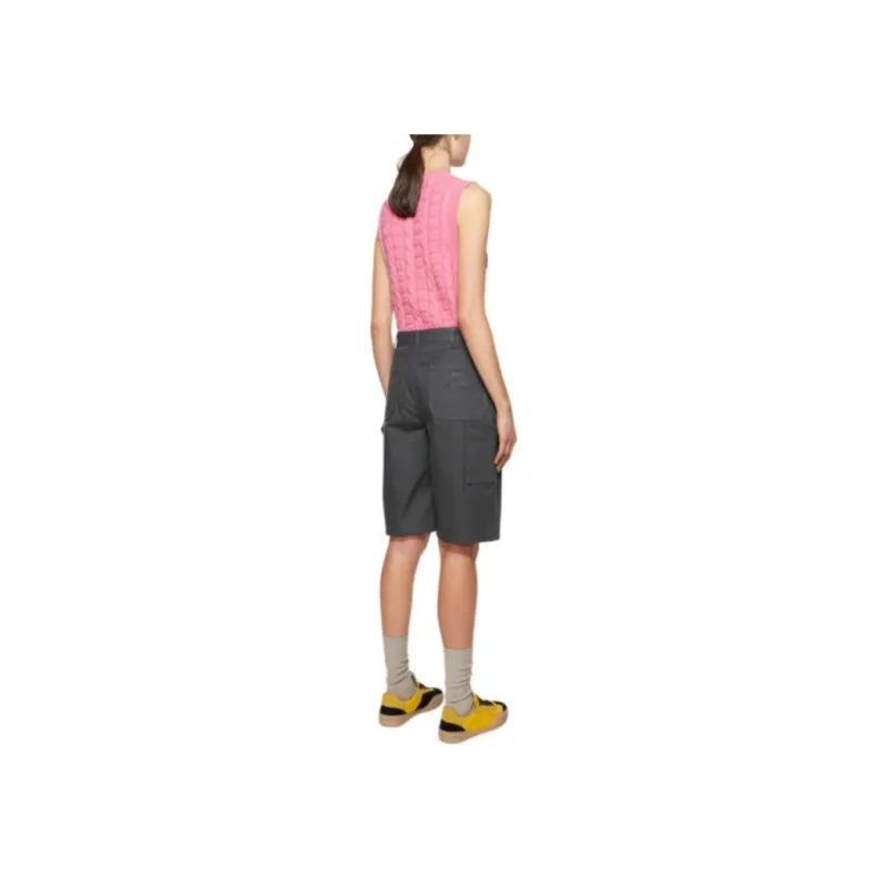 Acne Studios Face patch Canvas Shorts-2