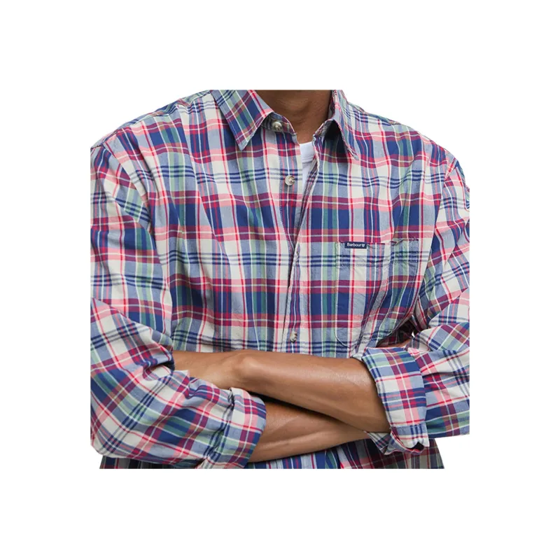 BARBOUR Shirts Men Red-4