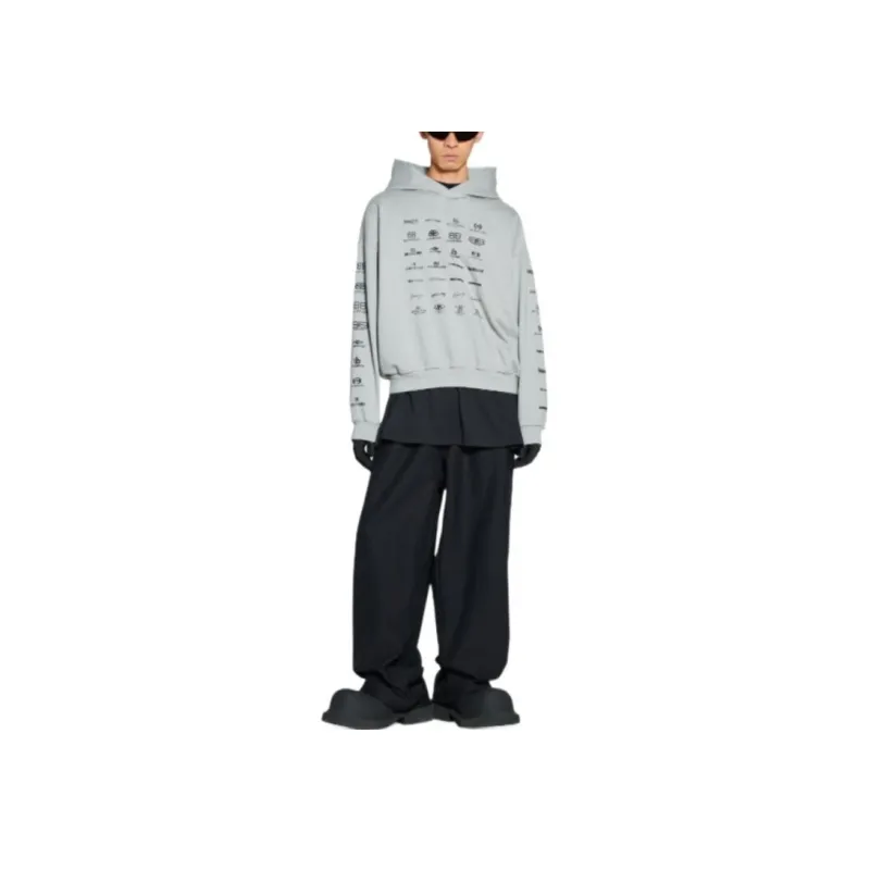 Balenciaga SS23 Sweatshirt Loose Fit Unisex Gray-3