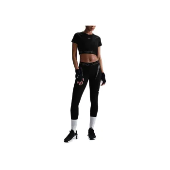 Nike Pro Women's Dri FIT Short Sleeve Cropped Graphic Top