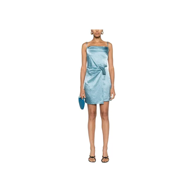 NANUSHKA Crinkled finish Satin Minidress-1