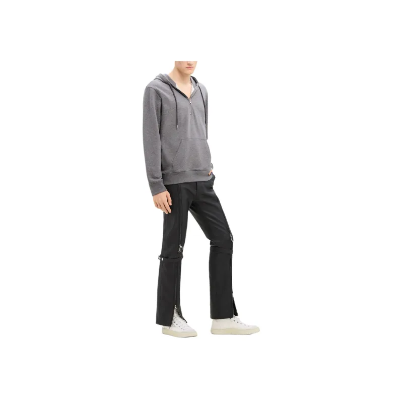 COURREGES Zip Detailed Drawstring Hoodie-1