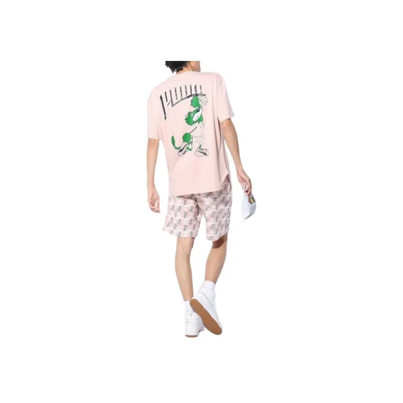 PUMA T Shirts Men Pink-4