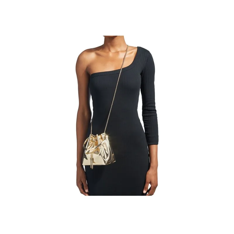 Jimmy Choo Fabric Clutch Regular Women's Gold-6