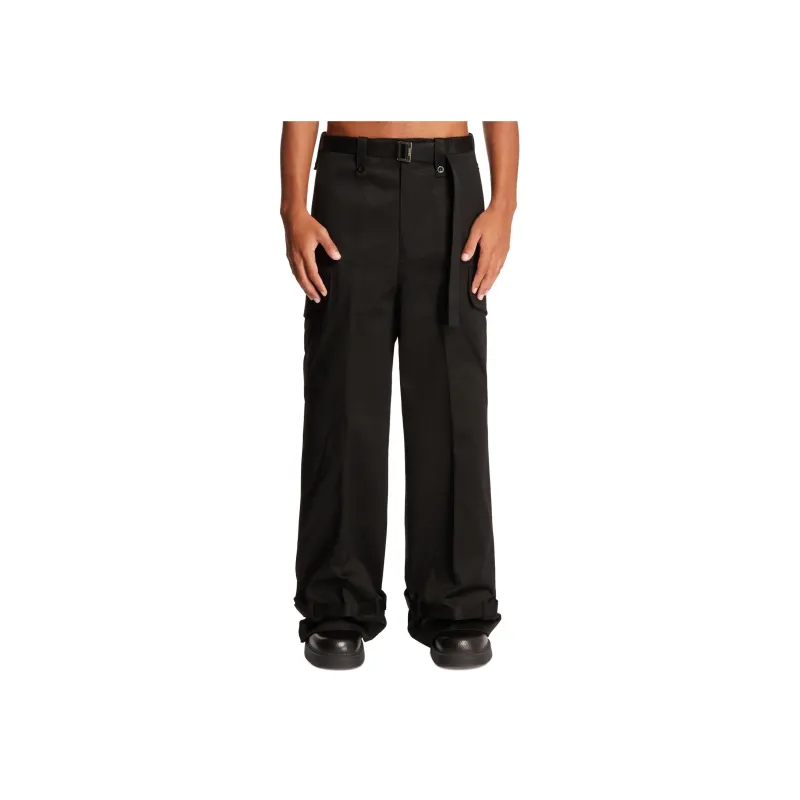 Sacai High Waist Belted Trousers-0