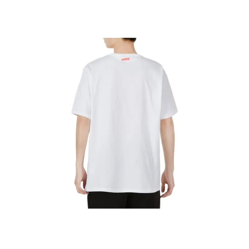 PUMA T Shirts Men White-3