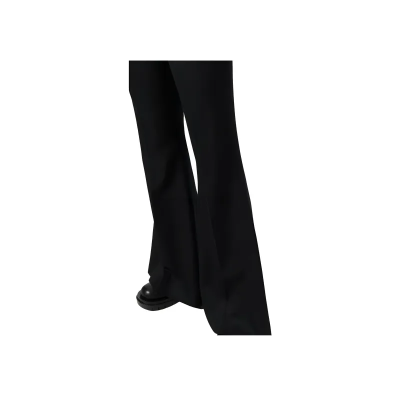 PRADA Logo-Plaque Cropped Tailored Trousers-5