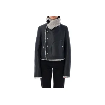 RICK OWENS Press Stud Fastened Leather Jacket