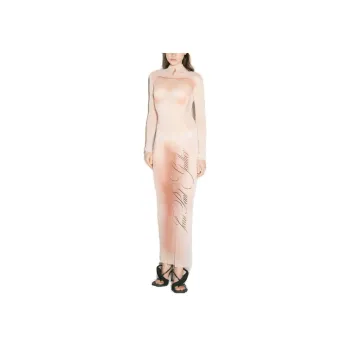 Jean Paul Gaultier Le Classique Turtleneck Mesh Long Dress