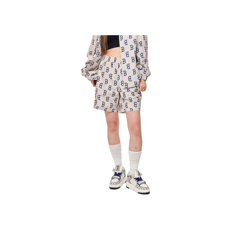 MLB Red Sox Sports Shorts Unisex Light Beige-2