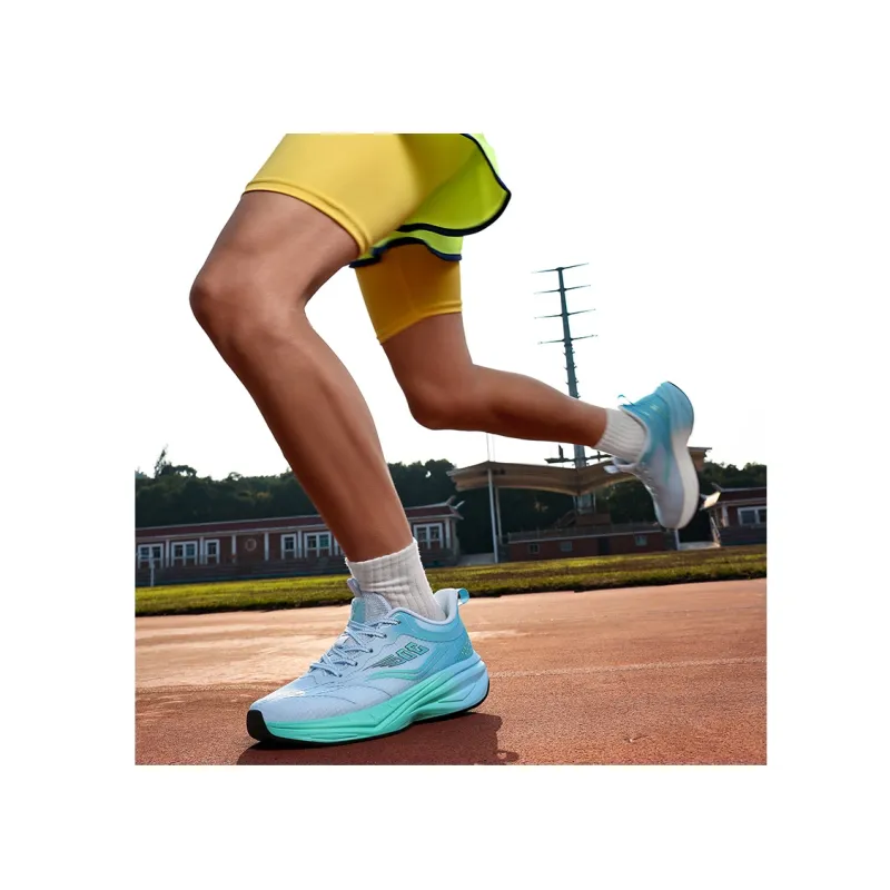 PALATIAL Shanling Running Shoes Men Low Top Sea Salt Blue/Black Mist Blue/White Orange-6
