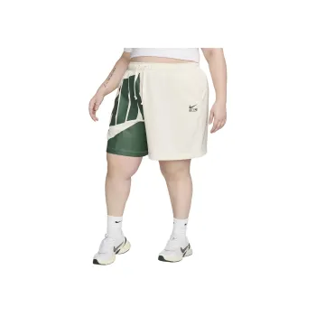 Nike AirWomen's Mid-Rise 6' French Terry Shorts Plus Size Casual Shorts Women's Light Ivory White