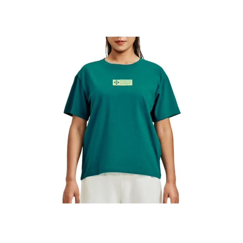 Under Armour Johnson T Shirts Women's Cyan-5