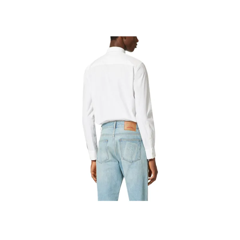 Valentino Stud Detailed Curved Hem Shirt-1