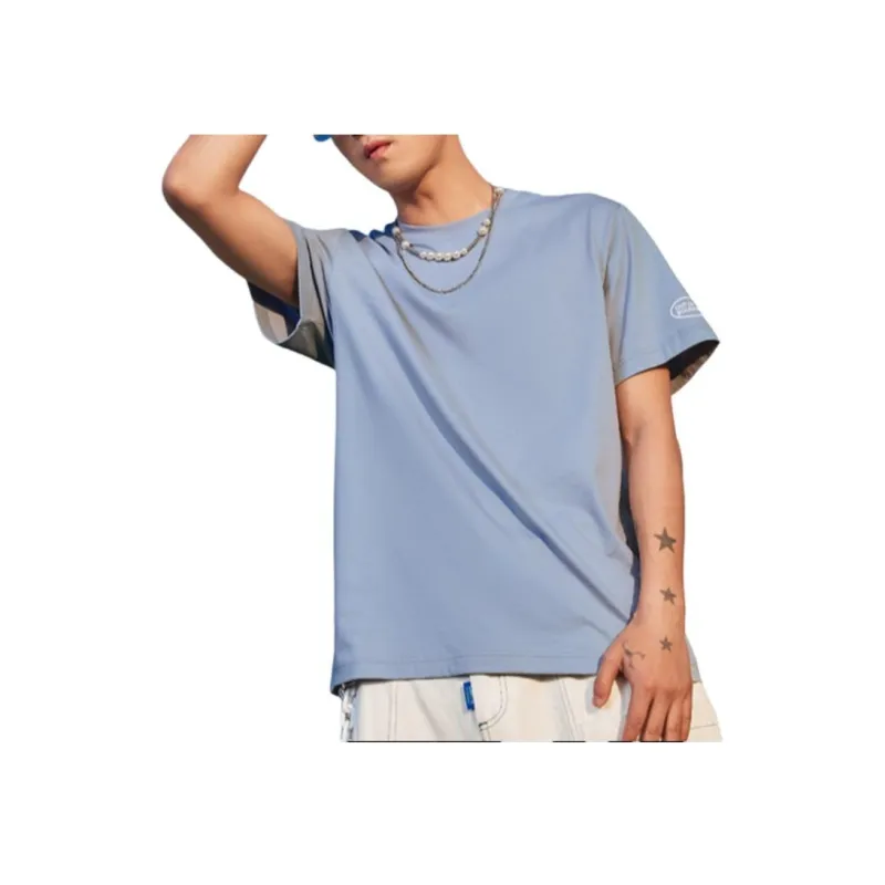 QIAODAN T Shirt Unisex Powder Blue-3
