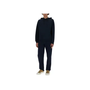 A.P.C Logo Embroidered Drawstring Hoodie