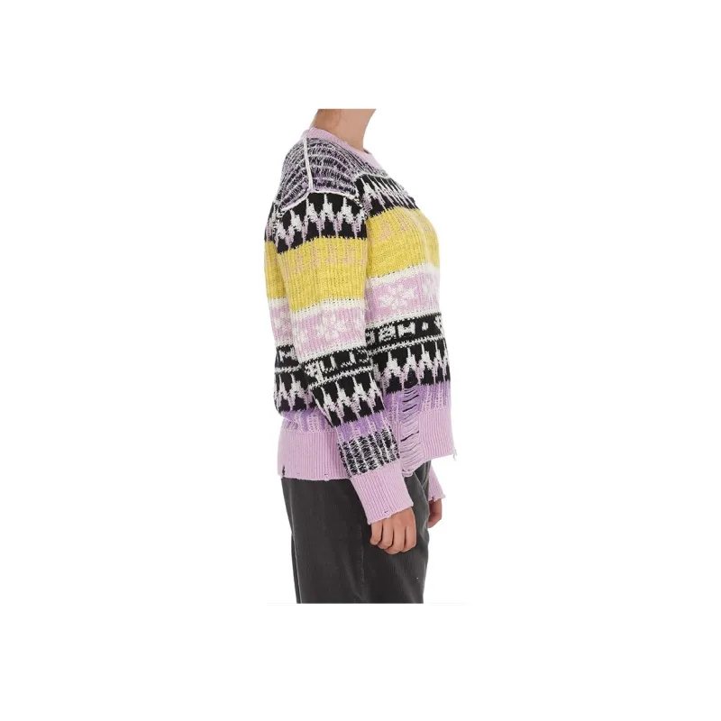MSGM FW21 Loose Fit Sweater Women's Multicolor-4