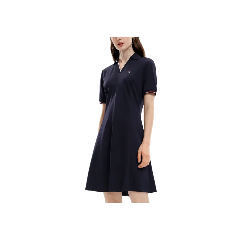 FILA Short Sleeved Dresses Women's Navy Blue-2