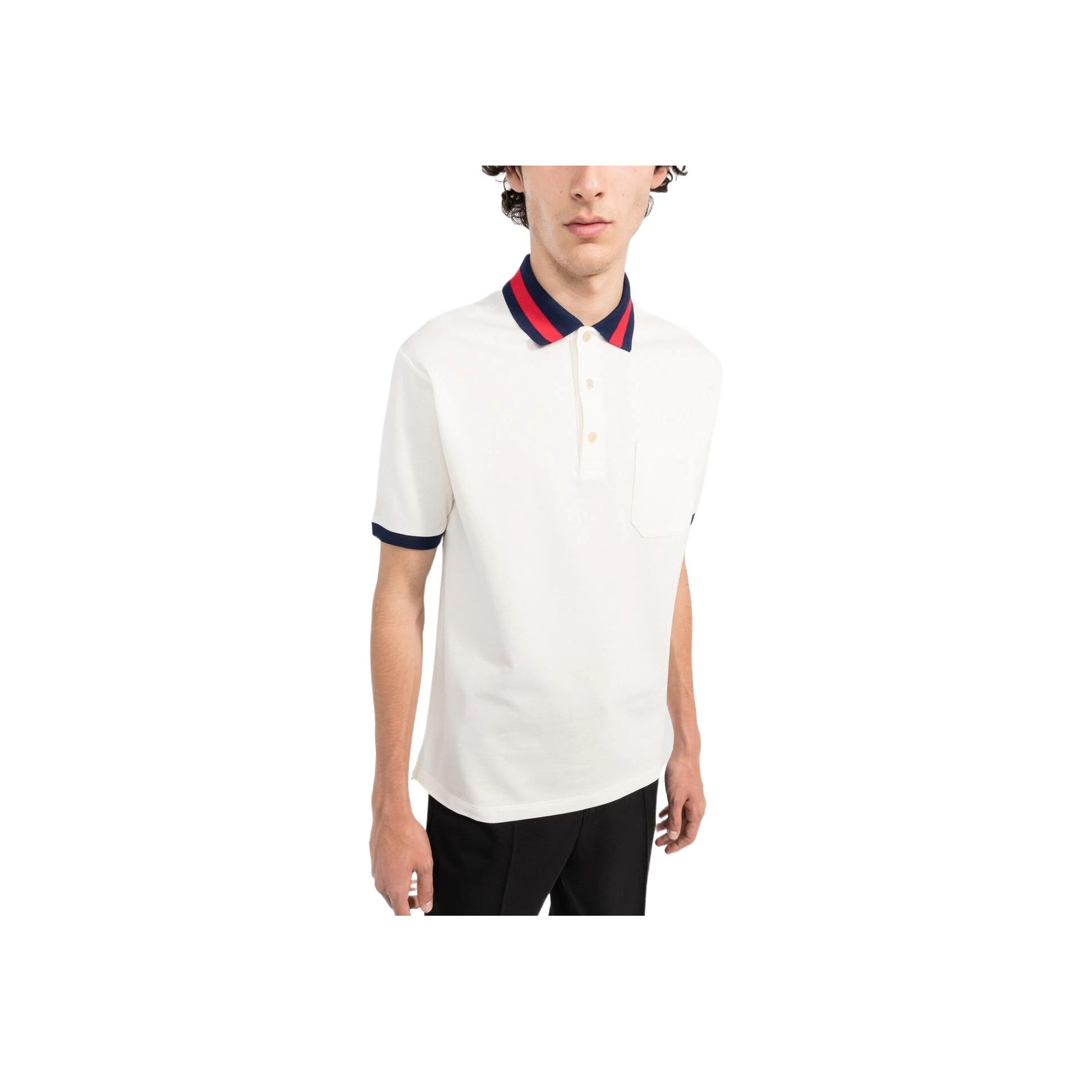 ポロシャツ STONE WHITE STRETCH PIQUET POLO SHIRT GUCCI Stretch Piquet Polo Shirt - POIZON