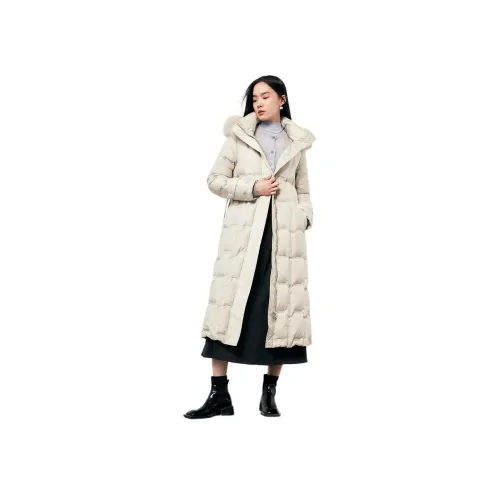 TKY SHOP 그레이 그린 여성 다운 재킷