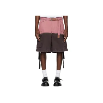 Sacai Denim Shorts Men Gray