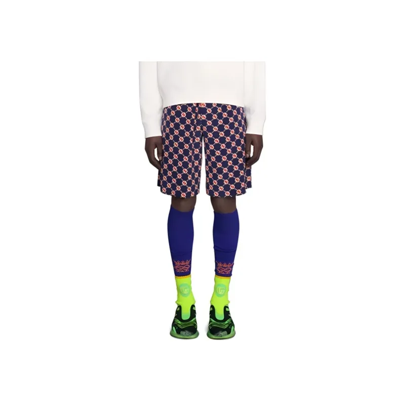 GUCCI Gg Hexagon Silk Crepe Shorts-3