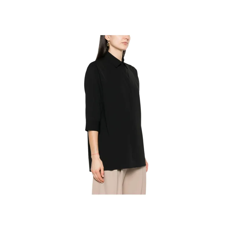 THE ROW Elada Shirt In Viscose And Wool Shirt Women's Black-5