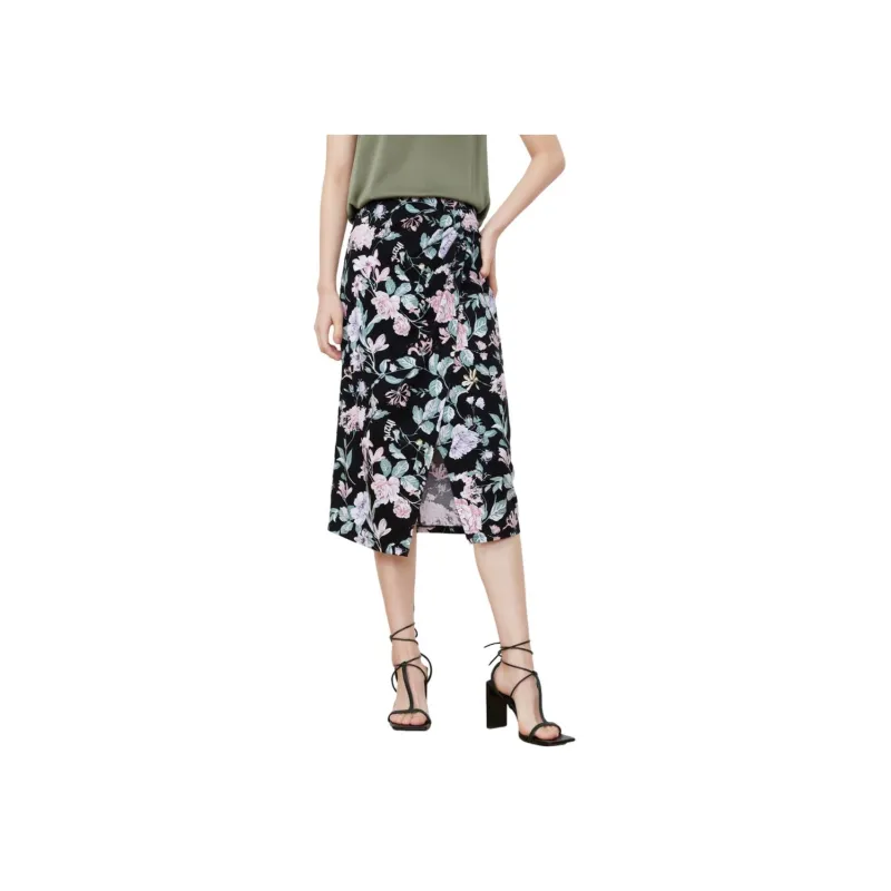JZ Juzui Casual Long Skirts Women's Heather Black-2