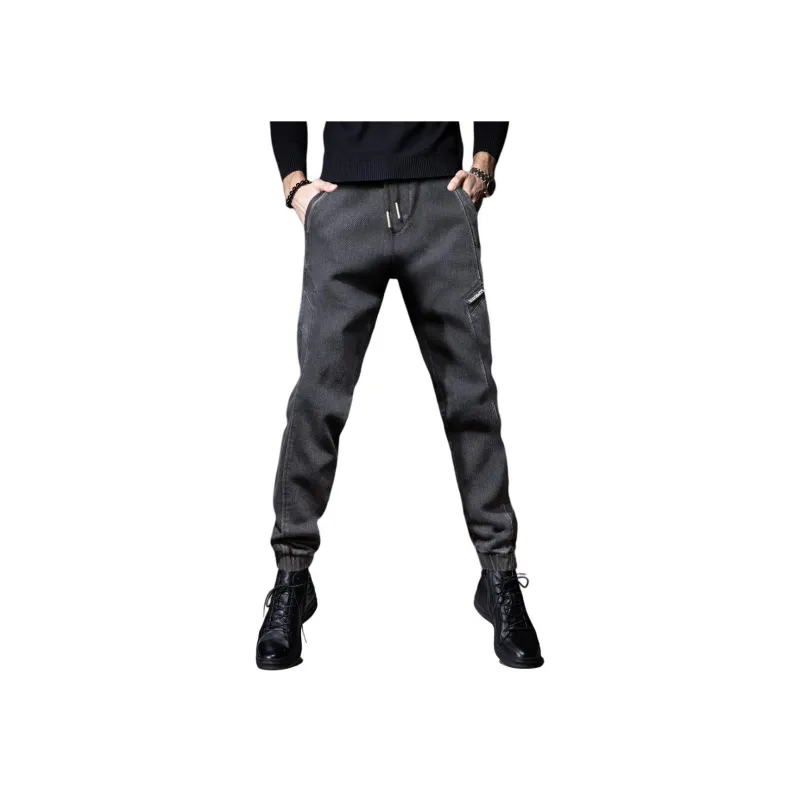 Devanro Casual Pants Men's Black-6