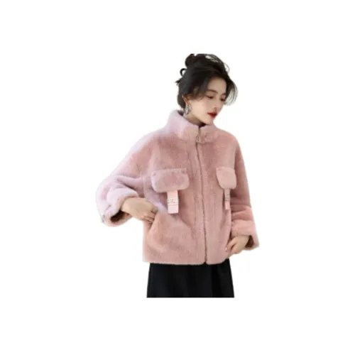 CARBAMMI 핑크 여성 벨벳 재킷
