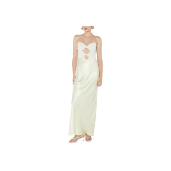 BEC+BRIDGE HALLE STRAPLESS DRESS Sleeveless Dress Women's Ice Yellow