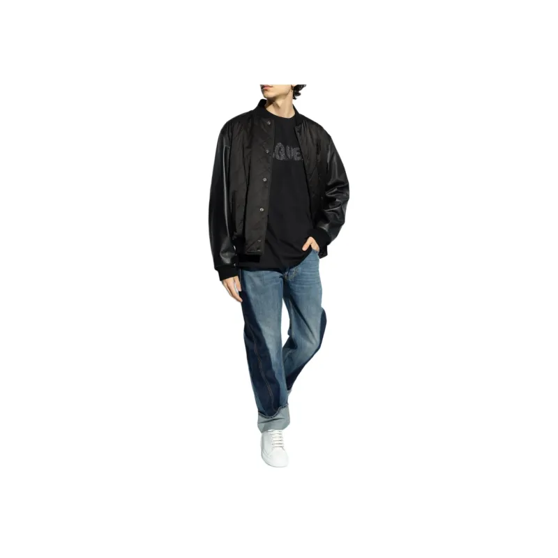 Alexander McQueen Logo Printed Glittered Crewneck T Shirt-4